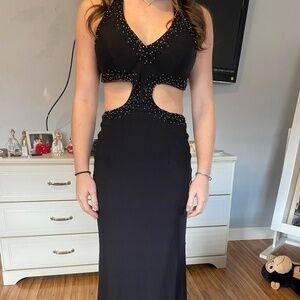 Long black gown